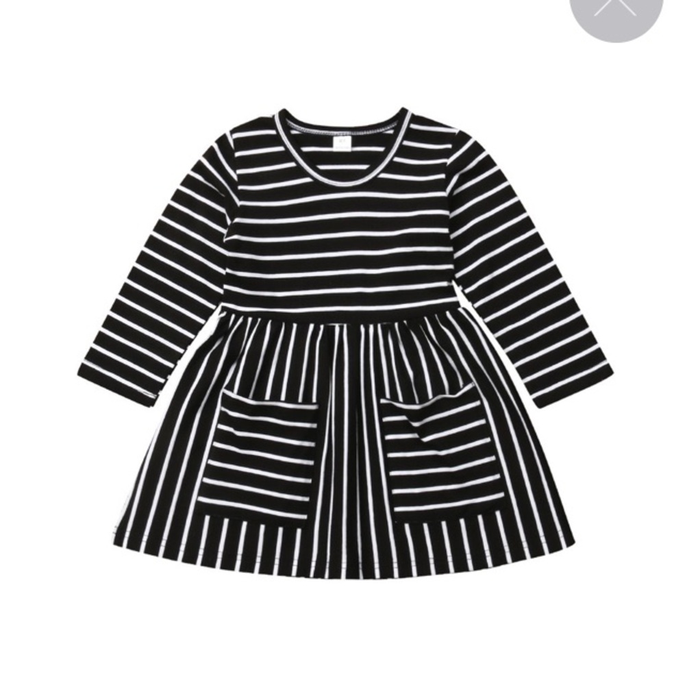 Everly Striped Black Dress